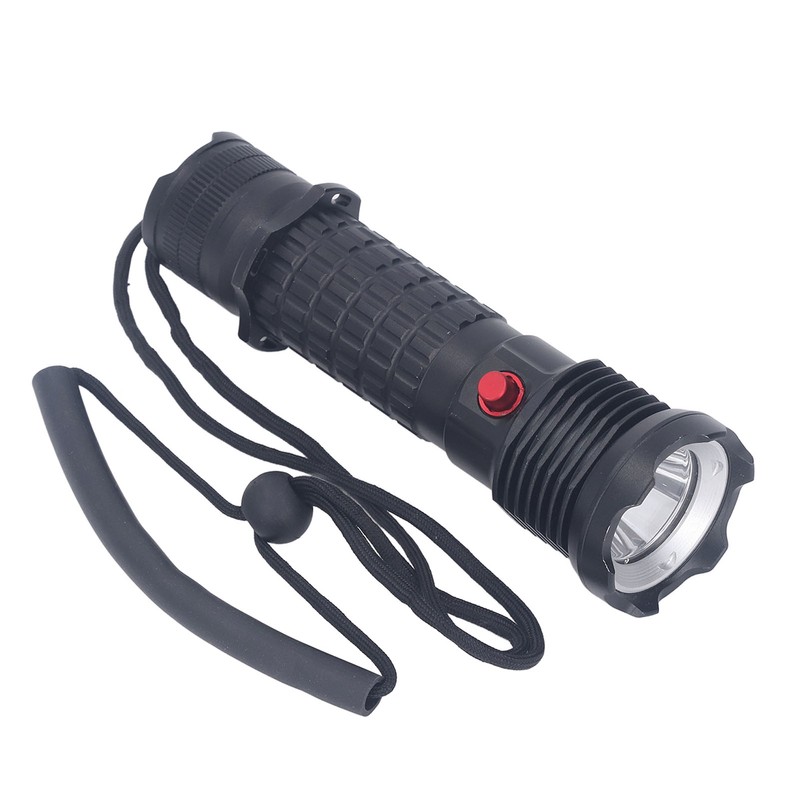 Diving Flashlight LED White Light Underwater Dive Torch IPX8 Waterproof