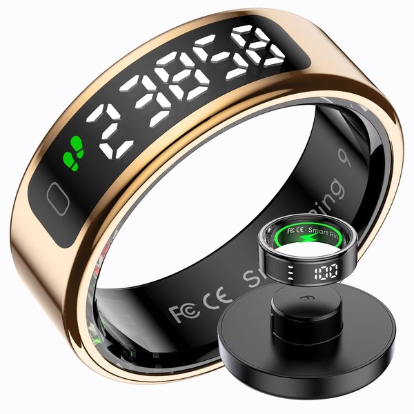 findtime Smart Ring with Display Smart Ring for Men Women