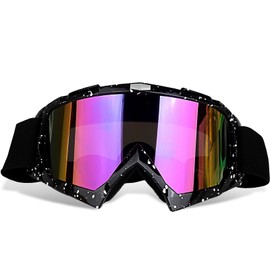 ZEMFAY Dirt Bike Goggles,Windproof Dustproof Anti-Fog ATV Glasses Motocross Eyewear with UV Protection Riding Racing Off Road for Men Women Youth