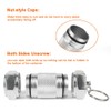 Shintop 2PCS High Capacity Aluminum Container Keychain Waterproof Pill Container