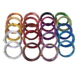 Craft Aluminum Wire 328 Feet 20 Colors Flexible Anodized Craft Wire for Jewelry Making,Crafts,DIY,Garden (18 Gauge, 1mm)