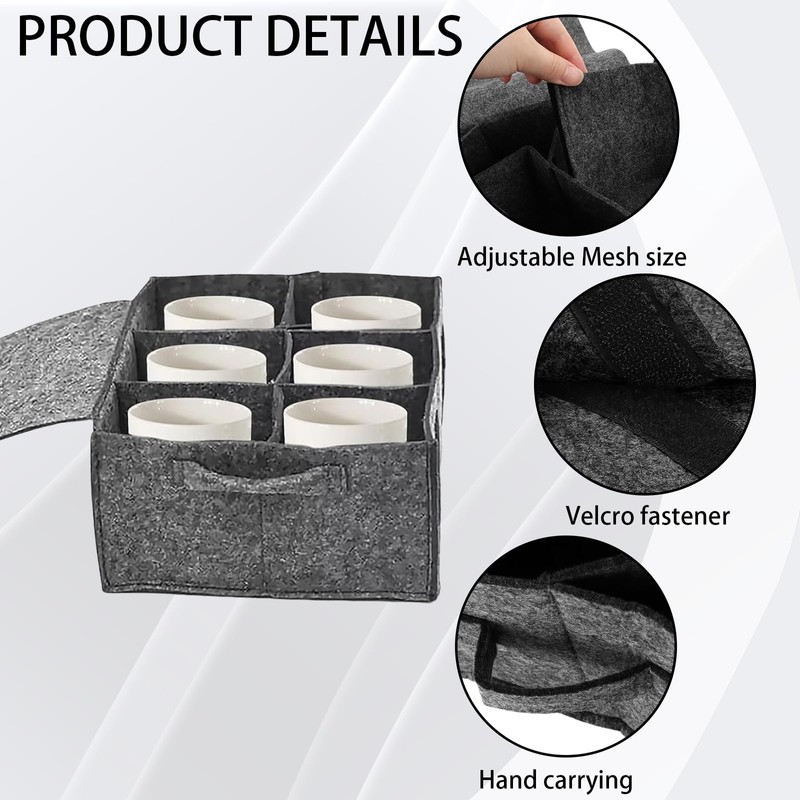 TenaLucy Plate Holder Motorhome, Felt Cup Holder Camping Felt Dish