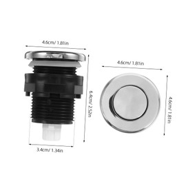 ULTECHNOVO Pneumatic Air Pressure for Garbage Disposal Bathtubs Splashproof Push Button Accessory for Wet Environments Easy to Use Pneumatic Design for Spa and Kitchen Applications