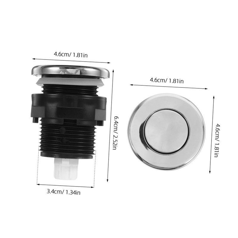 ULTECHNOVO Pneumatic Air Pressure for Garbage Disposal Bathtubs Splashproof Push