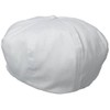 Dorfman Hat Co. Men's White Cap 8/4 Panel (Medium, White)