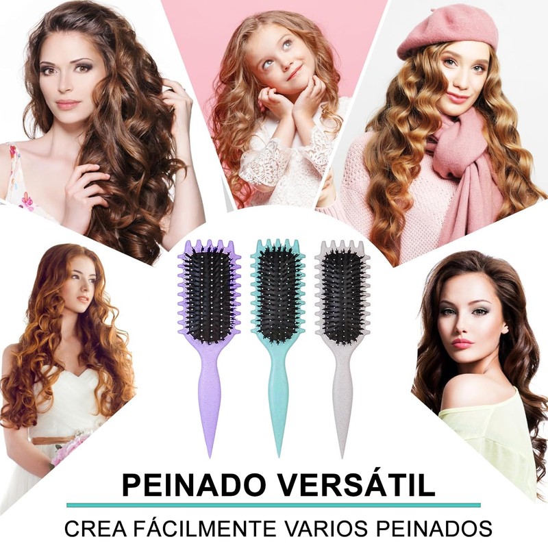 3 PCs Peine para peinar el cabello rizado, Cepillo para