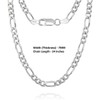 LeCalla Links Sterling Silver Italian Jewellery 3.5 mm, 6.8 mm