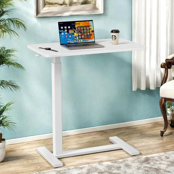 ZephyPaws Overbed Bedside Desk with Wheels, Adjustable Hospital & Home