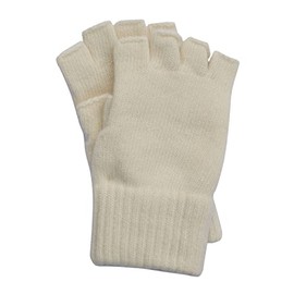 FosterNatur, Ladies Fingerless Wool Gloves 100% Merino, natural
