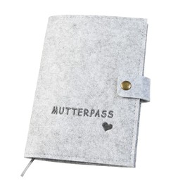 luxdag Maternity Log Cover with Felt Press Stud (Choice of Colour and Embroidery) - Cover for Maternity Log & Vaccination Certificate - Organiser - Gift for Expecting Mothers