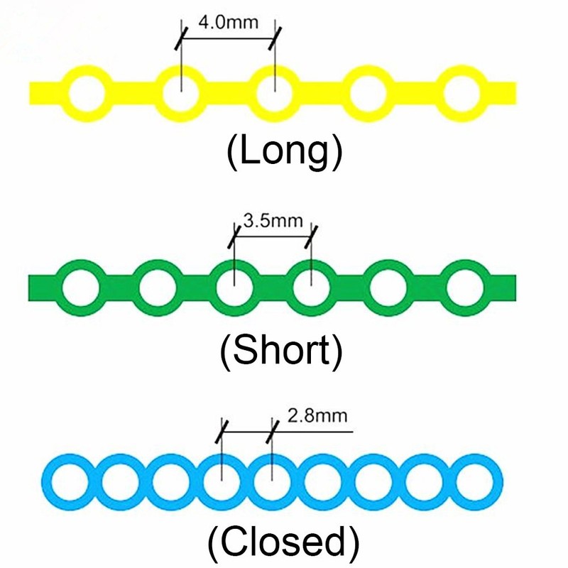Angzhili 1 Piece Dental Orthodontic Elastic Chain Power Chains (Long,
