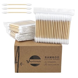 500 Pcs Cotton Swabs - Double Precision Tips Cotton Swabs With Bamboo Sticks, Ideal For Makeup Touch-ups & Cleaning (Double Pointed Shape)