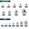 1/2-13 Acorn Hex Cap Nuts (10 pcs), 304 Stainless Steel
