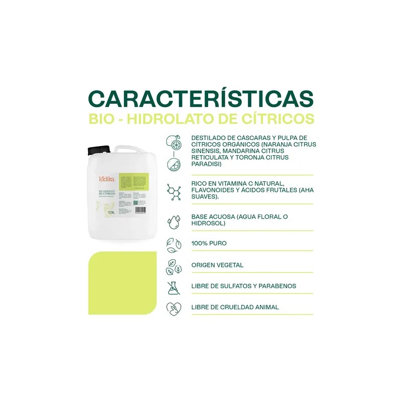 Hidrolato De Cítricos Facial, Corporal Y Capilar 5 L