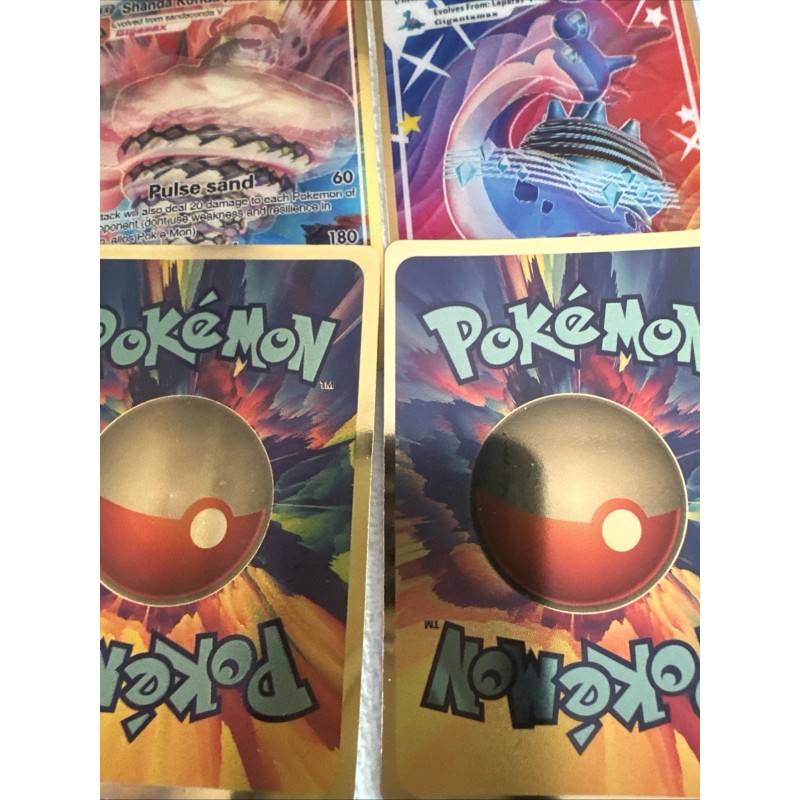 Pokémon 3D Gold Fan Art 4 cards LotNM