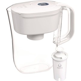 Brita 36089 6-Cup Denali Water Filter Pitcher with Filter - White (2/CT) New