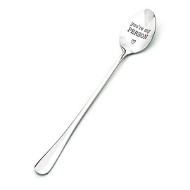 You’re My Person Spoon - Engraved Stainless Steel Coffee Spoon - Romantic Gift for Valentine’s Day, Anniversary, Birthday, Christmas - 7.5 Inches Long with Gift Box