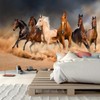 FENDROM Running Horses Tapestry Galloping Wild Farm Animal Lifelike Running