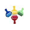 Craftplay Sponge Painting Rollers Pack of 4 - 7cm Roller