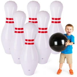 ArtCreativity - Juego de 6 alfileres inflables gigantes, juegos divertidos para interiores o exteriores para niños y adultos, Navidad, carnaval, fiesta de cumpleaños para la familia, juego de juguetes