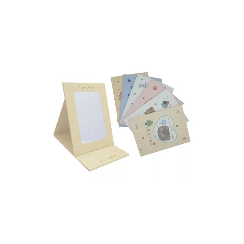 Espejo Maquillaje Plegable Tocador Portátil Bolsillo 19x26