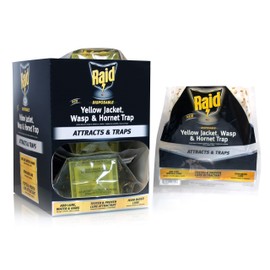 Raid Yellow Jacket and Wasp Trap (3-Pack) – Outdoor Disposable Trap with Food-Based Lure