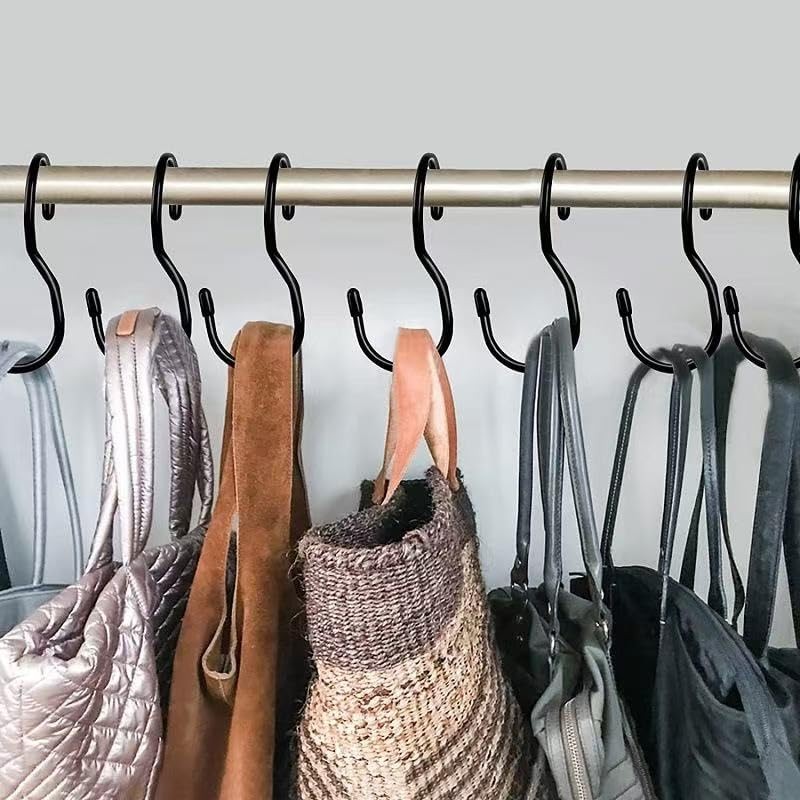 Purse Hanger for Closet,Unique S-Shaped Twist Design Sponge Anti Scratch