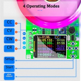 Eyes.sys Electronic Load Tester, USB Load Tester, 180W 200V 20A Battery Capacity Tester Constant Current & Constant Voltage, 4 Modes, Intelligent Discharge Resistance Power Tester