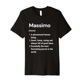 Massimo Name Definition Funny Dictionary Premium T-Shirt