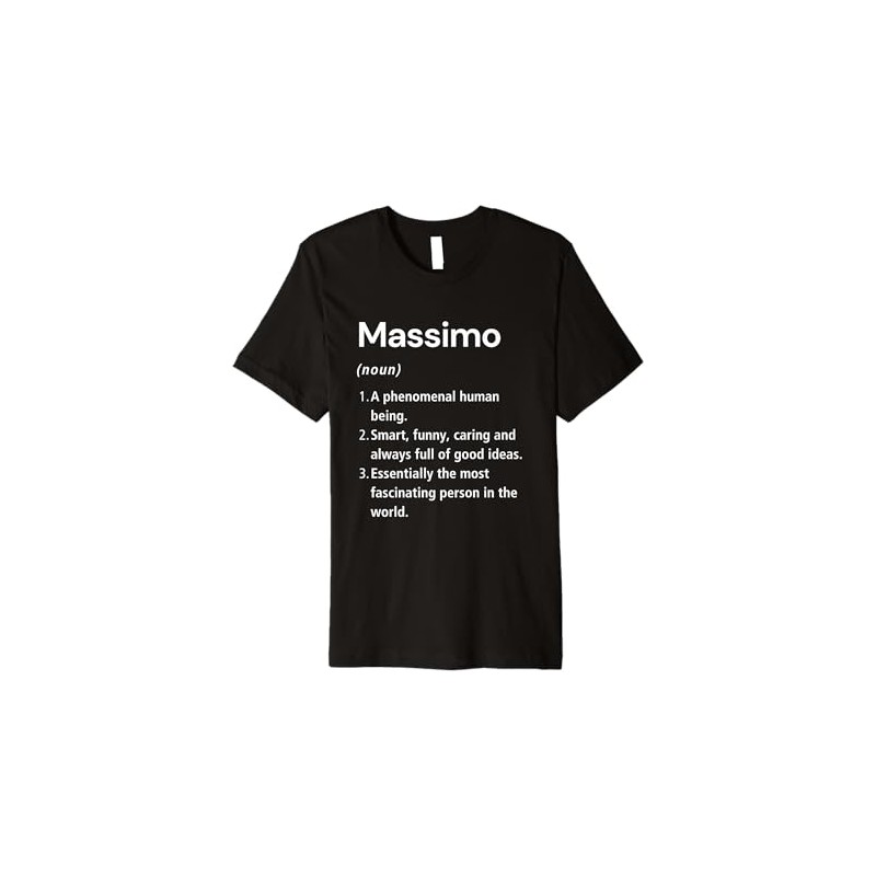 Massimo Name Definition Funny Dictionary Premium T-Shirt