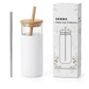 16 oz glass cups with lids and straws - Thick