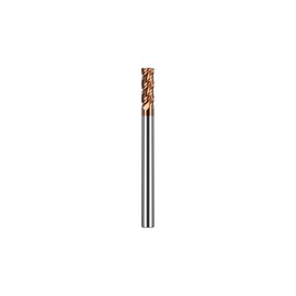 1pc 4 Flutes Carbide Square End Mill - 4mm (0.157") Dia, 4mm (0.157") Shk Dia - Micro Grain CNC Router Bits Carbide Milling Cutter for Alloy Steel/Hardened Steels - HRC55 - TISIN Coated