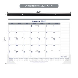 Blueline® 2025 Net Zero Carbon™ Monthly Desk Pad Calendar, 12 Months, January to December, 22" x 17", English (C177847-25)