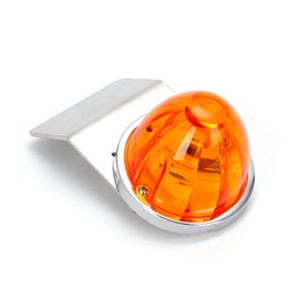 Alpha Rider Watermelon Lights with Stainless Steel Bracket， Amber LED Watermelon Mirror Turn Signal Marker Lights for Kenworth Peterbilt Freightliner