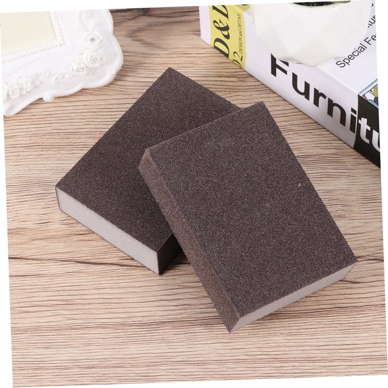 SHINEOFI 4pcs Sponge Emery Papers Block Double Sided Polishing Sanding