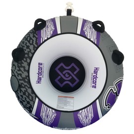 Hardcore Towable Tube | Heavy Duty 54" Single Rider Boating Tube with Handles Purple