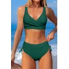 MAIABLEAU Women's Two Piece Bathing Suit Swim Top with Tummy