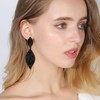EVER FAITH Black Earrings Sparkly Crystal Drop Earrings for Women