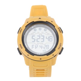 Men Sport Digital Chronograph Rubber Strap Watch Waterproof Outdoor Sporty Digital Watch Yellow