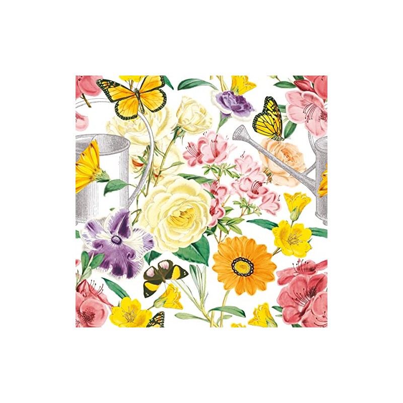 20 Napkins Fresh Flower Garden Gerbera Blackflower Flowers Summer Table