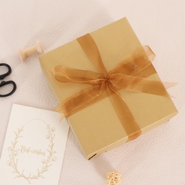 BEISHIDA Gold Gift Wrapping Paper Solid Color Pearly-Lustre Gift Wrap Paper, Matte Packing Paper for Wedding,Birthday,Graduation,Christmas Wrapping Paper-6 Sheets Folded 20.5inx29in(Stripe)