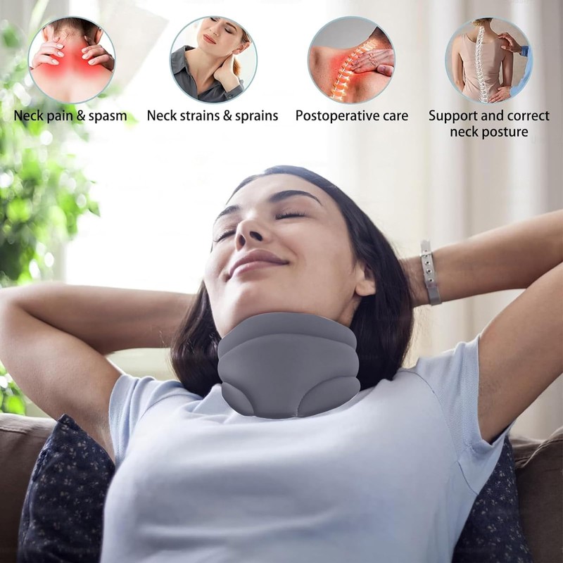 Neck Support, Lightweight and Soft Adjustable Cervical Collar, Prevention of