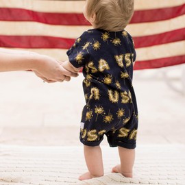 Burt's Bees Baby Baby Boys Romper - Made with 100% Organic Cotton, One-Piece Outfit Boy Clothes for Sizes Newborn to 24 Months