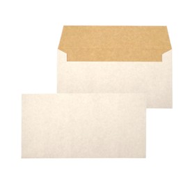 3 Long Envelopes, Western 0 Envelopes, Craft White, 100 Sheets, Size That Can Hold A4 Horizontal Trifolds, Thickness Up, 4.9 oz (114 g), Extra Thick, Non-See-through, Stylish, Bi-Color