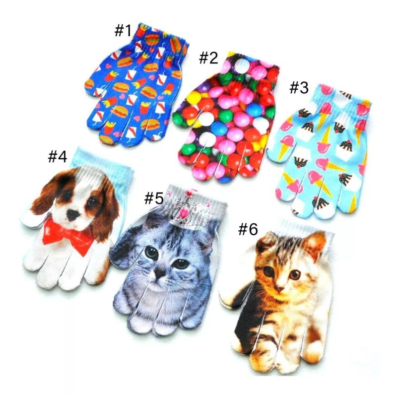 Veraly Guantes Infantiles Animales Figuras 3d Invierno Calientes Fu