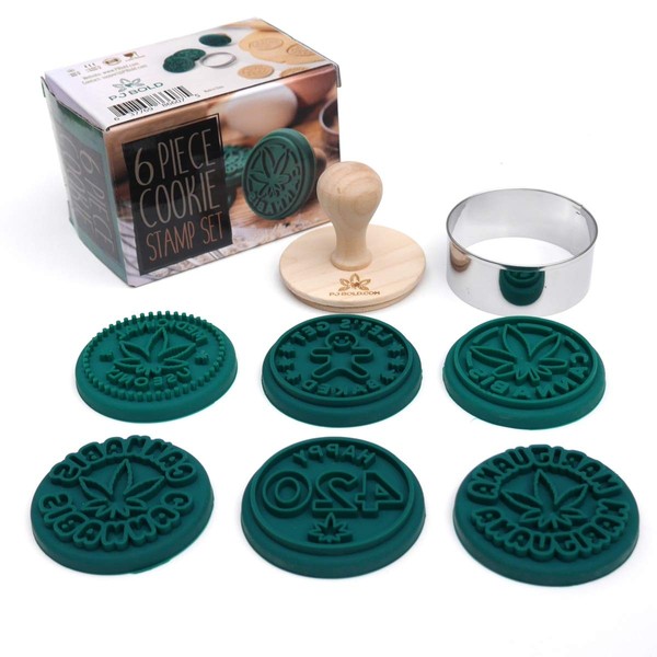 PJ BOLD - Sellos de silicona para galletas de marihuana,