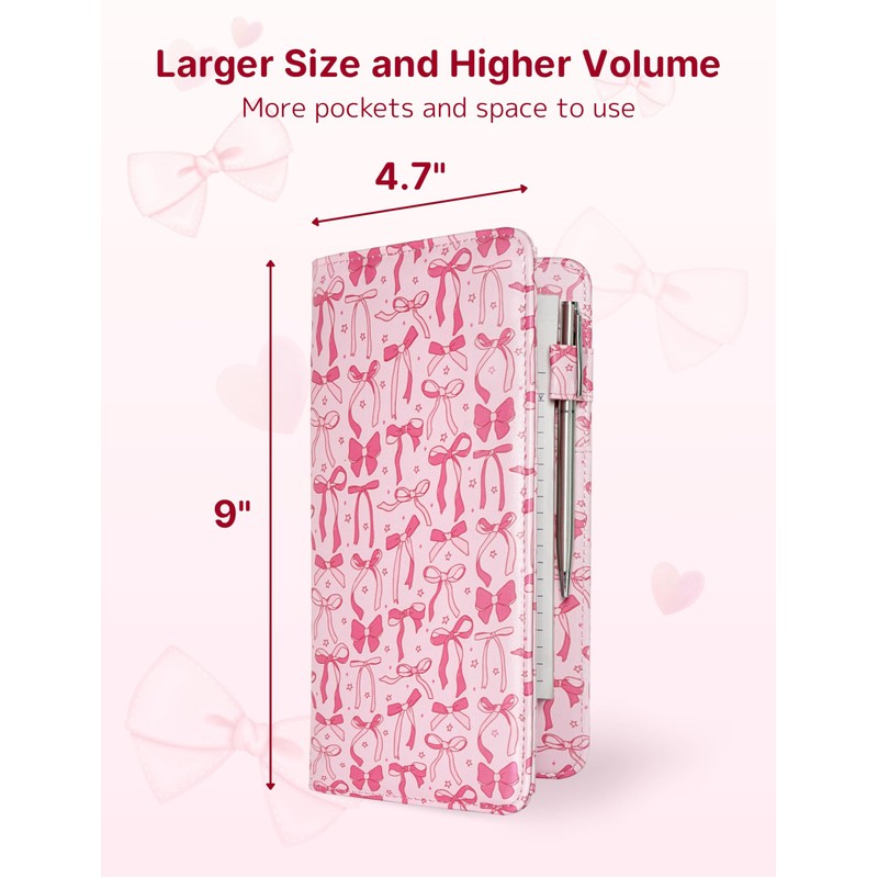 Server Book with Zipper Pocket and Magnetic Closure Server Booklet