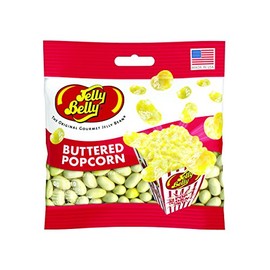 Jelly Belly Buttered Popcorn Jelly Beans, 3.5 Ounce Grab and Go Bag - Savory Kosher, Fat Free Candy with True-to-Life Flavor
