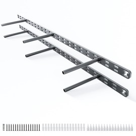 2pcs Floating Shelf Bracket Heavy Duty,Decorative Floating Shelf Hardware Hidden Black Metal Fireplace Mantel Brackets Without Jig (34"X8"X1.0" Without Tools)