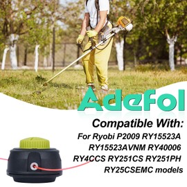 313318001 311759008 String Trimmer Head Assembly for Homelite Ryobi P2009 RY15523A RY15523AVNM with 312283001 Crank Handle Assembly - Arborless Trimmer Head Assembly Replacement Part